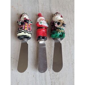 Boston Warehouse Santa Claus‎ charcuterie board Knife Set Xmas figure decor